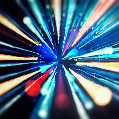 Bright neon lines representing a burst of energy.